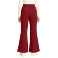 thumbnail image 6 of Spazoro Girls Flare Pants with Pockets, Solid Color Warm Stretchy Loose Fit Flare Leg Elastic Waist Casual Trousers for Daily Wear Red Size 6, 6 of 8