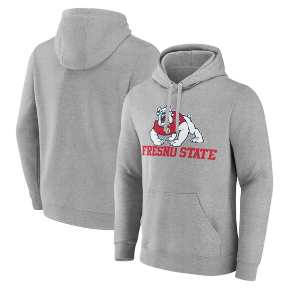 Men's Gray Fresno State Bulldogs Campus Pullover Hoodie