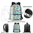thumbnail image 6 of Uourmeti Cartoon Otter Water Play Pattern Smooth Zipper Backpack, 17 Inch Modern Design School Backpack Personalized School Bag for Travelers, 6 of 6