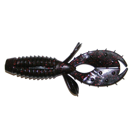 Big Bite Baits YoMama Soft Plastic Creature Bait (Black Neon, 4 inch)