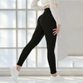 thumbnail image 4 of Maqroz Womens Leggings Thermal Fleece Lined High Waist Winter Warm Thick Stretch Active Workout Pants with Pockets, 4 of 7