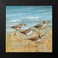 thumbnail image 2 of Nan 20x20 Black Modern Framed Museum Art Print Titled - Sandpipers I, 2 of 5