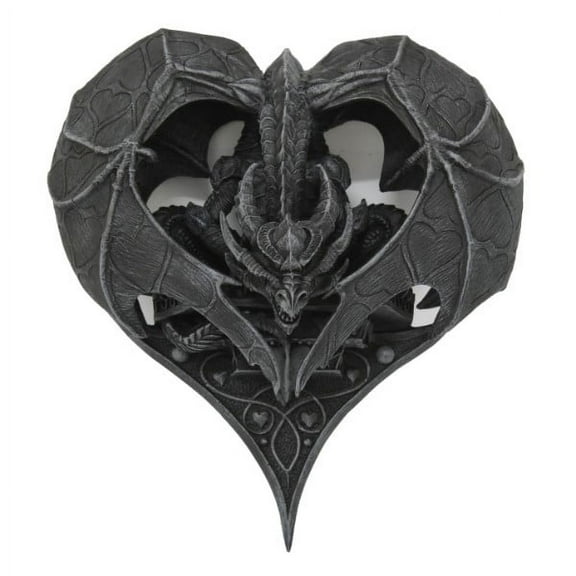 Pacific Giftware PT Dragon Heart Stone Finish Resin Decorative Figurine