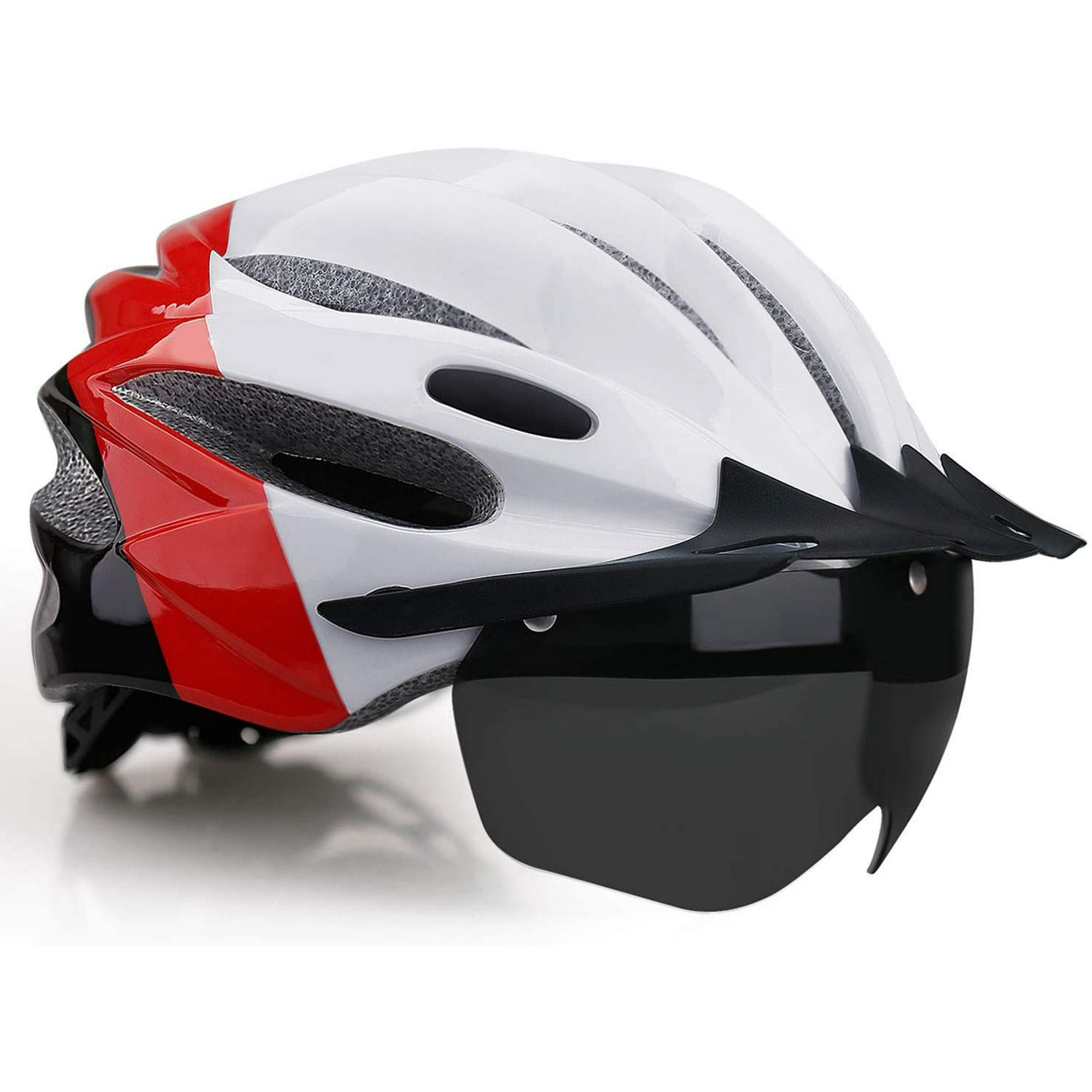 Yeegool Adult Bike Helmet Adjustable Bicycle Helmet With Usb Rechargeable Led Light Detachable Goggles Removable Sun Visor Specialized Mountain Bike