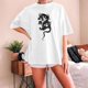 thumbnail image 4 of Blusa de manga corta con estampado de cuello redondo informal para mujer a la moda, Tops de verano Pompotops hkajfhjk465488, 4 of 5