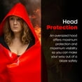 thumbnail image 6 of Prepared Hero Flame Shield 1 Pack - Resistant Up To 1100 Degrees - CE Certified - Fire Cape - Fire Cloak - Fireproof Clothing - Fireproof Hooded Cloak - Emergency Fire Blanket For Home, 6 of 7