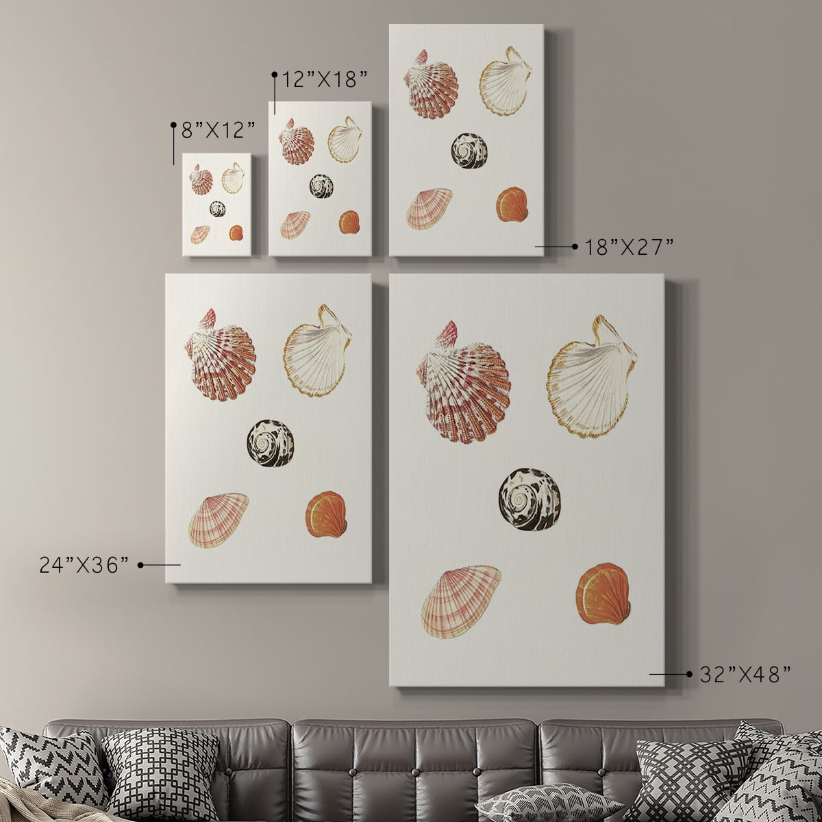 Pastel Knorr Shells VIII Premium Gallery Wrapped Canvas - Ready to Hang