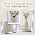 thumbnail image 3 of REGALWOVEN Small Ceramic Bud Vase - Modern Matte Mini Flower Vase, Minimalist Ribbed Decorative Vase for Shelf, Bathroom Vanity Beige 3.1"L x 3.1"W x 5.3"H, 3 of 5