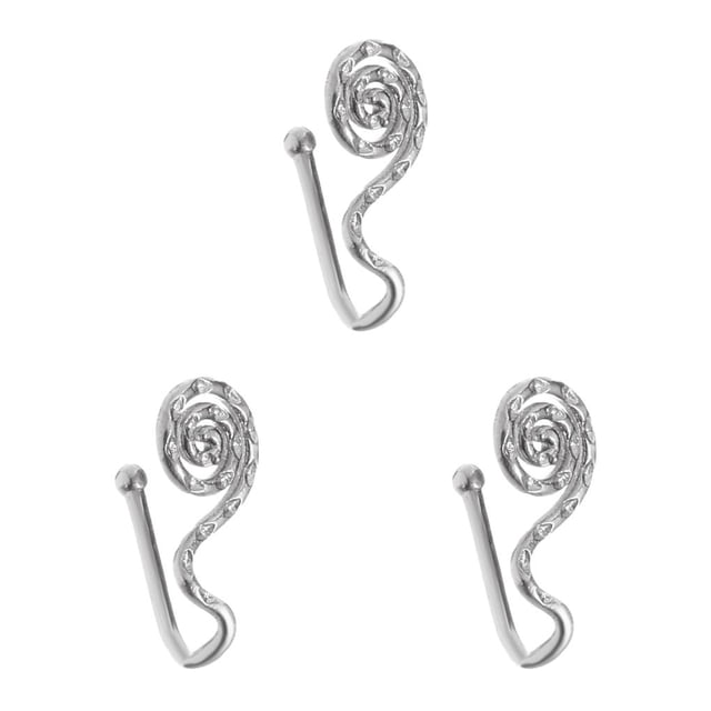 Minnieouse Anillo para la nariz Anillos circulares geométricos en que cruzan el clip liso Joyería de moda que combina con todo para Type1 NO1