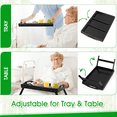 thumbnail image 5 of Bed Tray Table Folding Legs with Handles Breakfast Food Tray for Sofa,Bed,Eating,Drawing,Platters Serving Lap Desk Snack Tray (Bamboo Medium), 5 of 7