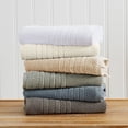 thumbnail image 7 of Great Bay Home Quick Dry Cotton Checkered Textured 6-Pack Hand Towel Set, Eucalyptus, 7 of 7