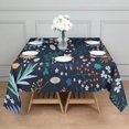 thumbnail image 3 of Pioneer Flower Floral Print Pattern Square Tablecloth,Waterproof Square Table Cover,Wipeable Spillproof Washable Table Cover for Home Kitchen Party Decor 42"X42"(107x107cm), 3 of 6