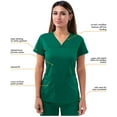 thumbnail image 3 of Adar Pro Scrubs For Women - Sweetheart V-Neck Scrub Top, 3 of 6