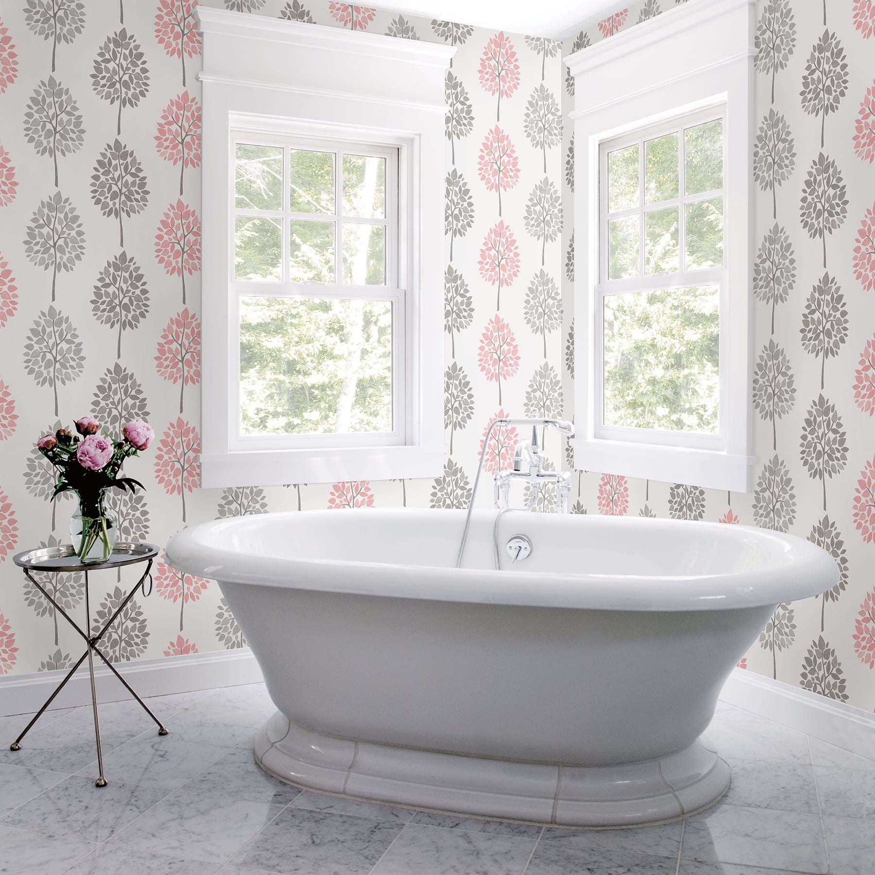 Saar Pink Tree Wallpaper