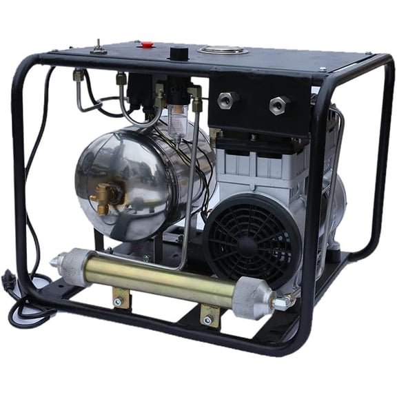 HPDMC SCU80E Hookah Dive System - 110V Oil-Free Electric Air Compressor with 50 FT Hose & Regulator for Snorkeling & Scuba