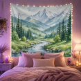 thumbnail image 2 of Mountain Lake Painting with Realistic Painterly Rushing River, Mystical Fantasy for Space Lovers, Galaxy Room Decor, Housewarming Gift, Tapestry Wall Hanging for Bedroom and Dorm, 2 of 7