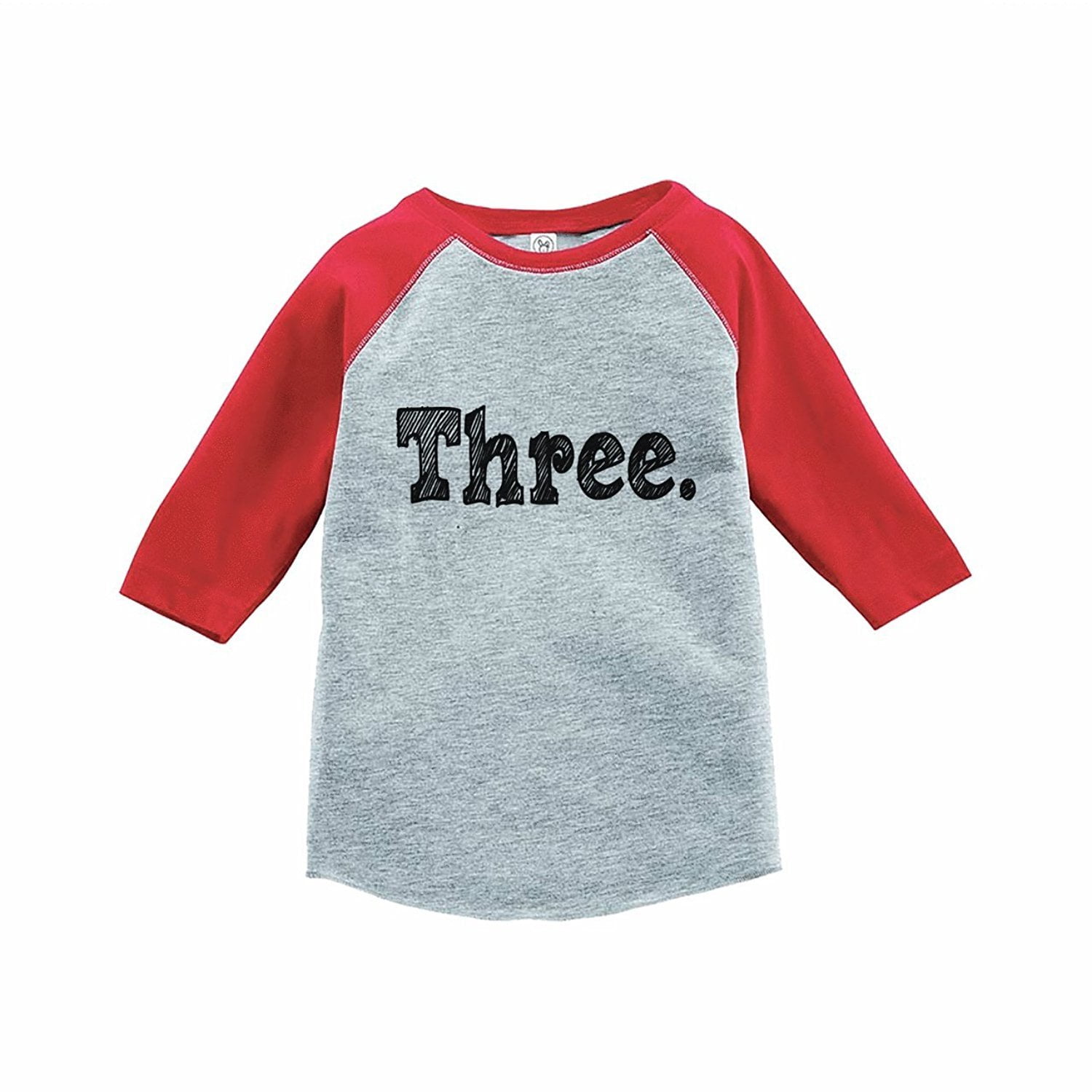 7 ate 9 Apparel Boys Birthday Boy Soccer Red Raglan Tee