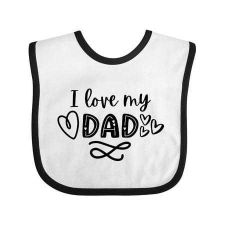

Inktastic I Love My Dad with Hearts Gift Baby Boy or Baby Girl Bib