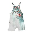 thumbnail image 5 of 10-11 Years Little Girls Backless Strap Slouch Jumpsuit for Toddler Girls Cute Harem Halter Romper Pants with Pockets Multicolor, 5 of 5