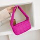 thumbnail image 5 of Bolso acolchado de nailon con asa superior para mujer, Bolso con cremallera para las axilas (rojo rosa), 5 of 6
