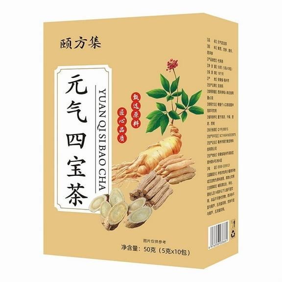 Ginseng Four Treasure Tea - Natural Chinese Traditional Herbal Ginseng Four Treasures Kidney Detox Cleanse Teabag For Men Women 10 Bags
