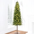 thumbnail image 1 of Árbol Navideño Lápiz 6 Pies | Prelit + Verde y Blanco | Montaje Fácil, 1 of 7