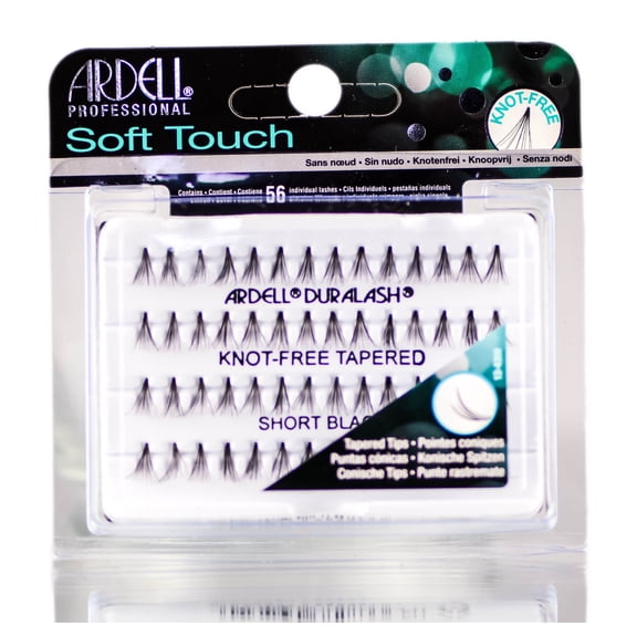 Short Black , Ardell Knot-Free Tapered Soft Touch Lashes , Hair Scalp Skin Body - Pack of 3 w/ SLEEK Teasing Comb