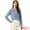 Dusty Blue, variant on Women's Peter Pan Collar Button Chiffon Blouse S Black