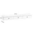 thumbnail image 2 of SoBuy Étagère Flottante Tiroirs Muraux, Unité de Rangement Murale avec 3 Tiroirs FRG43-L-W, 2 of 8