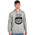 thumbnail image 3 of Baddie Bearded Grandpa Cool Funny Men's Big & Tall Graphic Zip Up Hoodie Brisco Brands 5X, 3 of 5