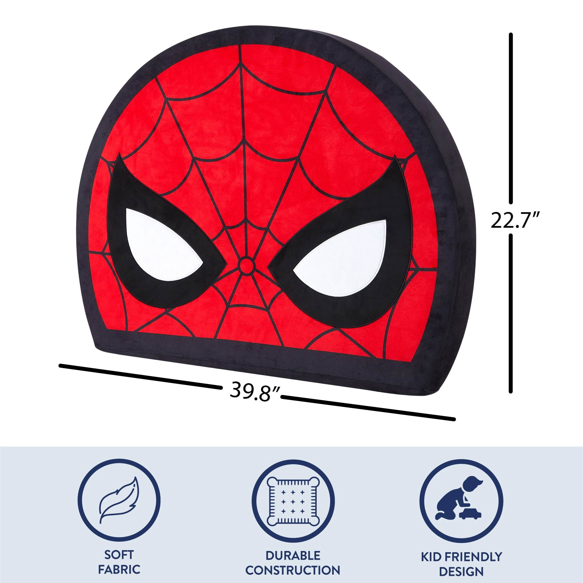 Spiderman Kids Figural Compressed Headboard, Twin Size