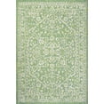 thumbnail image 2 of MORI SMB104F-5 Malta Bohemian Medallion Textured Weave Indoor Outdoor Area Rug, Coastal Traditional Transitional Easy Cleaning,Bedroom,Kitchen,Backyard,Patio,Non Shedding, 5 X 8, Cream/Green, 2 of 6