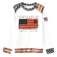 thumbnail image 4 of Womens Sweatshirts Women's 250th Anniversary Print Sweatshirt Without Hood Crew Neck Long Sleeve Casual Pullover White L, 4 of 4