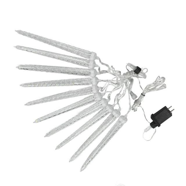 Christmas Icicle Lights, 4W 7V US Plug 120V Fine Workmanship Meteor Shower Lights For Window White Light,Colorful Light