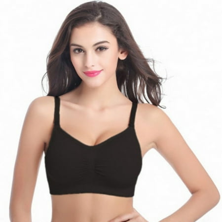 

Pretty Comy Women s Cotton Wirefree Soft Plus Size Maternity Nursing Bra