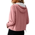 thumbnail image 4 of breaise Womens Sun Protection Jacket Lightweight Zipper Hooded Coat Active Outdoor Windbreaker Jackets, 4 of 7