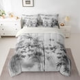 thumbnail image 2 of Feelyou Nature Scenery Teen Bedding Comforter Set 7pcs, Ink Tree Chinese King Bedding Sets, 2 of 8