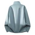 thumbnail image 6 of Fanshiluo Men's Stand Collar Full-Zip Long Sleeve Jacket, Lightweight Windproof Casual Outerwear with Side Pockets for Men,M,Big and Tall Men, 6 of 8