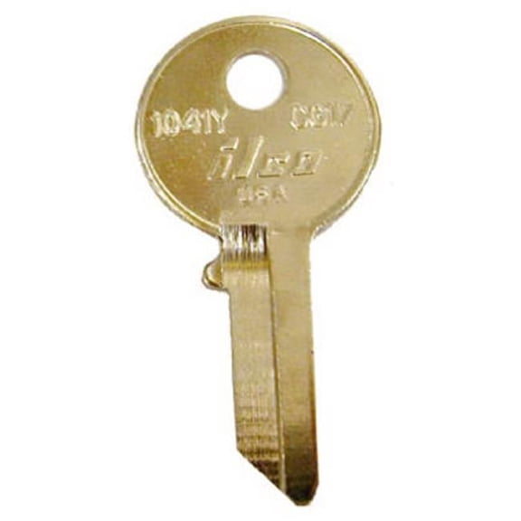 Kaba Ilco Corp. Desk Key CG17 1041Y Nickel Plated - Brass Utility Key - 10 Pack Multicolor