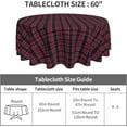 thumbnail image 2 of Round Tablecloth 60 Inch, Tartan Plaid Circular Table Cover Water Resistant Table Cloth Decorative Tablecloths for Kitchen Dinning Tabletop Outdoor, 2 of 8