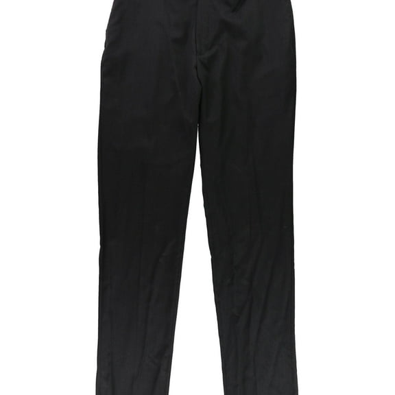 Calvin Klein Mens Wool Dress Pants Slacks, Black, 39W x UnfinishedL