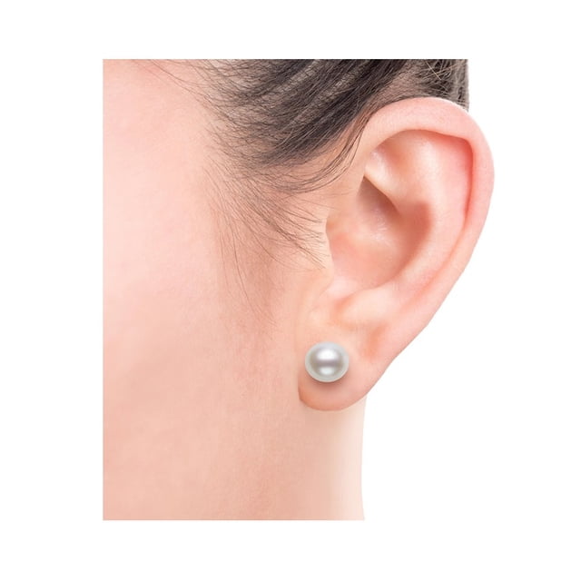 Aretes de Perla Cultivada y Plata Ley .925 GREG J.M. Clásico