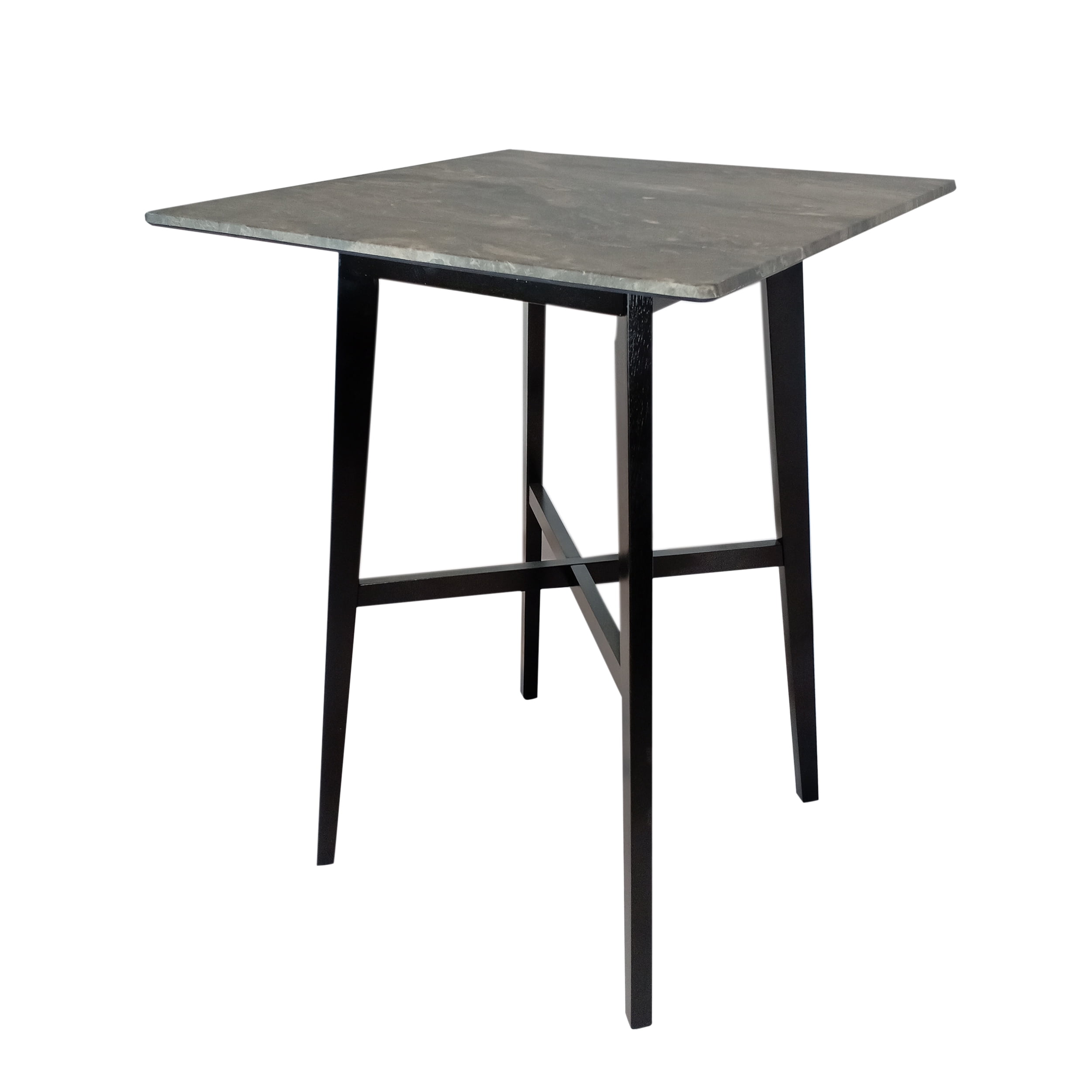 Noble House Tegan Modern Bar Table with Rubberwood Legs and Laminate Table Top, Paladina Marble Finish