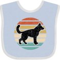 thumbnail image 3 of Inktastic German Shepherd Silhouette Vintage Retro Boys or Girls Baby Bib, 3 of 4