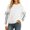 AB314 White, variant on Tisuna Crewneck Sweatshirts For Womens Long Sleeve Soft Ribbed Tops Fall Winter Pullover With Bow Detail Daily Wear Casual Sweatshirts