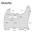 thumbnail image 2 of Musiclily Pro Pre-wired Standard Tele Pickguard and Loaded Control Plate with Artec Pickups Alnico 5 Magnet for TL Style Electric Guitar, 3ply Aged White, 2 of 5