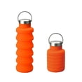 thumbnail image 1 of Botella De Agua Plegable, Botellas De Agua Plegables De Silicona Reutilizables para Viajes, Gimnasio, Camping, Senderismo, Botella De Agua Deportiva Portátil A Prueba De Fugas-Naranja Rojo Verde, 1 of 3