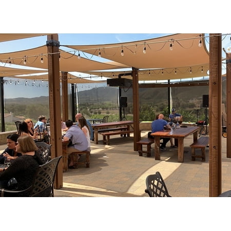 WORKPOINT Rectangle 18'x18' 18'x20' 18'x24' Patio Sun Shade Sail, Shade Canopy -Sand Color