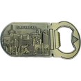 thumbnail image 1 of Las Vegas Strip Metal Bottle Opener Magnet, 3D Embossed Skyline Design, 1 of 1
