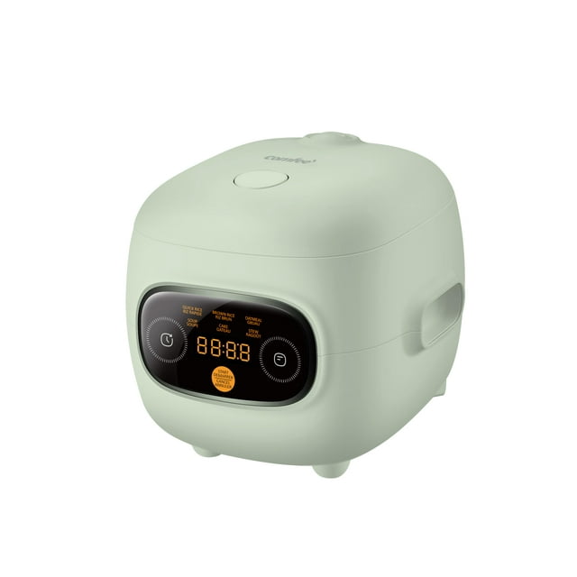 COMFEE' Mini Rice Cooker 4 Cups Cooked/2 Cups Uncooked, Portable Non-Stick rice maker, 24 hours Timer Delay, 6 Functions, Fast Cooker, Brown Rice, Oa